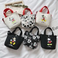 Мини-рюкзак Disney, сумка через плечо с диагональю Микки и Минни Мауса, компактная сумка из ткани в Корейском стиле для девочек, кошелек для монет, сумка для девочек 1005001360986507
