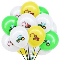 Латексные воздушные шары для конструктора экскаватора, 12 дюймов, 10 шт., украшение для дня рождения, для детского автомобиля, трактор 1005001362621236