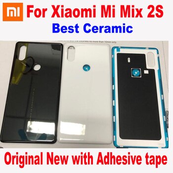 Новая керамическая задняя крышка батарейного отсека лучшего качества для Xiaomi Mix 2 S mix2S Mix 2 S задняя крышка для телефона с клейкой оболочкой 1005001370595659