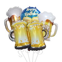 1 шт. новый стиль большой винный бокал, надувной шар из алюминиевой фольги для бутылки вина, круглый воздушный шарик в форме мультяшного пива, для дня рождения, свадьбы, вечеринки d 1005001388141277