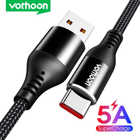 Vothoon 5A USB-кабель типа C для Huawei P40 Pro Mate 30 Pro P30 Supercharge 40 Вт быстрое зарядное устройство Тип C кабель провод шнур 1005001388577765