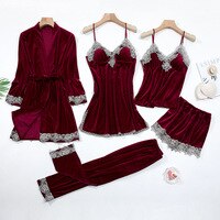 Женский атласный комплект для сна, пикантная ночная рубашка, Пижамный костюм, кимоно, женская одежда для сна, интимное нижнее белье, ночная рубашка, пижама 1005001393327571