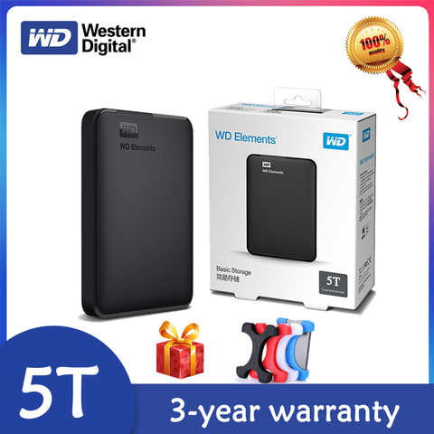 Портативный внешний жесткий диск Western Digital WD Elements 2,5 дюйма, USB, 1 ТБ, 4 ТБ, 5 ТБ 1005001393422364