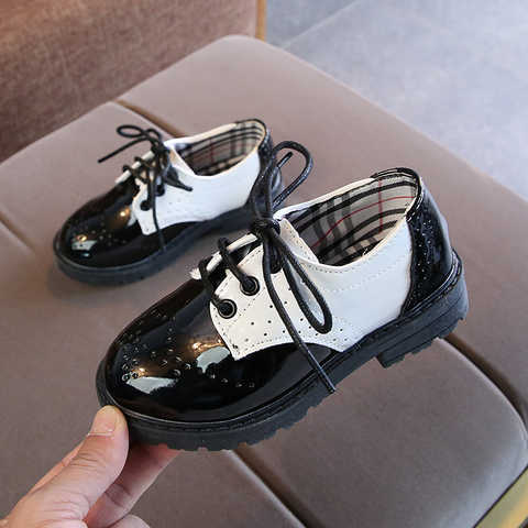 Туфли-оксфорды детские кожаные, на шнуровке, свадебные 1005001413408485