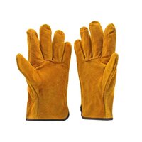 Огнестойкие прочные желтые перчатки сварщика из коровьей кожи, перчатки для защиты от нагрева, рабочие защитные перчатки для сварки металла, ручные инструменты, пара/комплект 1005001414313660