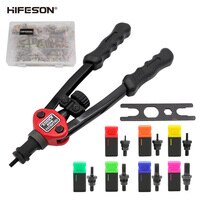 Ручной заклепочник HIFESON заклепки с резьбой, 70/95/300 шт., гайки, вставки, ручной заклепочник, заклепочник, заклепочник для M3 M4 M5 M6 M8 M10 M12 гаек заклепочник заклепочник резьбовой заклепки заклепочник ручной р 1005001419326440