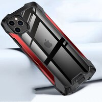 Противоударный чехол для iPhone 12 11 13 Pro Max X s XR 7 8 Plus, мягкий силиконовый прозрачный чехол с подушкой безопасности, металлическая рамка, задняя крышка телефона, роскошный 1005001420205958