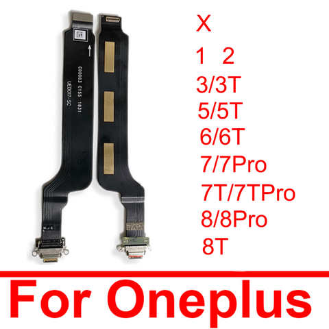Гибкий кабель USB Chargring для Oneplus 1 + 1 2X3 3T 5T 5T 6 6T 7 78 8T pro USB зарядное устройство Порт Разъем гибкий кабель Замена Ремонт 1005001431311829