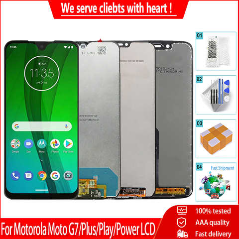 Новинка для Motorola MOTO G7 Plus/G7 Play ЖК-дисплей сенсорный экран 100% протестированный дигитайзер в сборе Замена для Moto G7 Power LCD 1005001437179531