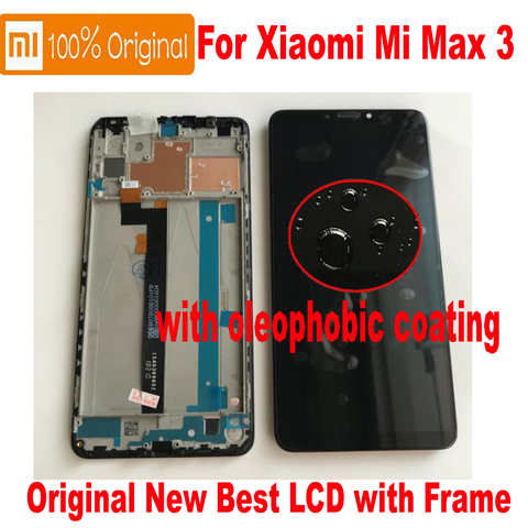 100% Оригинальный ЖК-дисплей для Xiaomi Mi Max 3 MAX 2, 10-точечный сенсорный экран, дигитайзер, стеклянная панель в сборе, датчик с рамкой Max3 1005001446448074