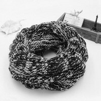 Вязаный шарф-снуд для женщин, круглый шарф-кольцо, петля, фуляр, широкий цветной мягкий теплый зимний шарф для мужчин, Новая мода 1005001450417981