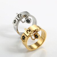 Роскошное позолоченное кольцо из нержавеющей стали, очаровательные кольца с цветком на удачу, ювелирное изделие, подарок для женщин и девушек, кольца на свадьбу, вечеринку 1005001458681021