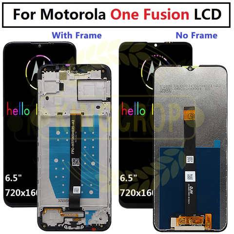 Оригинальный ЖК-дисплей для Motorola One Fusion, дисплей с сенсорным экраном и дигитайзером в сборе с рамкой для дисплея MOTO One Fusion 1005001464092148