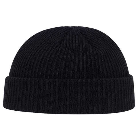 Осенне-зимняя вязаная шапка с дынями, мужская и женская шапка, шапка с отворотом матросские кепки, короткая шапка в стиле ретро, темно-синего цвета 1005001464572554