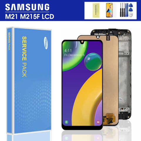 AMOLED 6,4 "дисплей для Samsung Galaxy M21 M215 M215F, ЖК-дисплей с сенсорным экраном, дигитайзер M215F/DS, ЖК-дисплей в сборе 1005001468566168