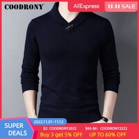 Водолазка COODRONY C1228 Мужская, мягкий теплый свитер с высоким воротом, уличная одежда, модный Повседневный хлопковый пуловер, топ, Осень-зима 1005001488383756