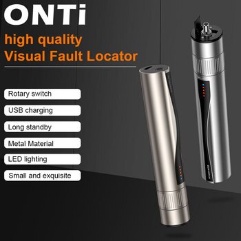ONTi высококачественный перезаряжаемый лазерный источник тестер волоконно-оптического кабеля 5 15 20 30 км литиевая батарея Визуальный дефектоскоп SC/FC/ST 1005001495623222