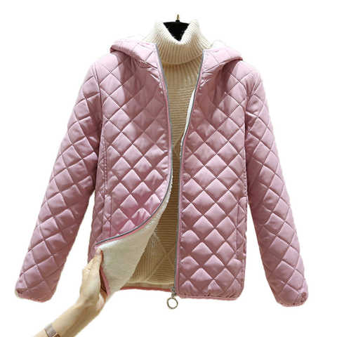 Женская зимняя короткая куртка из овечьей шерсти с капюшоном 1005001497116719