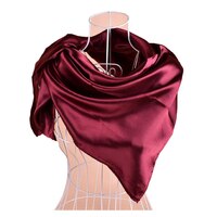 Женский шелковый шарф, новинка 2022, мягкая легкая бандана, головной платок, элегантные шифоновые аксессуары, модная однотонная повязка на голову 1005001499787797