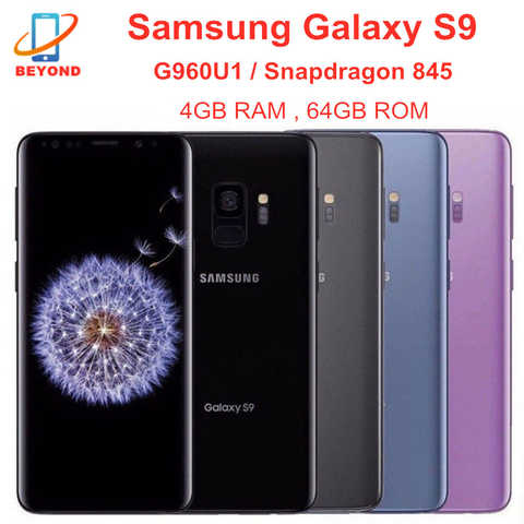 Samsung Galaxy S9 G960U G960U1 смартфон с 5,7-дюймовым дисплеем, восьмиядерным процессором Snapdragon, ОЗУ 4 Гб, ПЗУ 64 ГБ, 4G LTE 1005001504557460