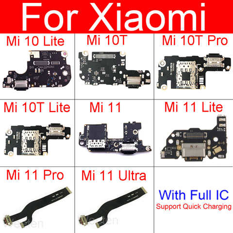 Плата зарядного устройства USB для Xiaomi Mi 10 Lite 10Lite USB порт для зарядки порт соединительная плата гибкий кабель телефон запасные части 1005001504870657