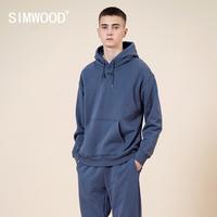SIMWOOD 390 г плотный свитшот с капюшоном для мужчин 2022 осень зима новые теплые флисовые толстовки для бега в 13 цветах пуловеры 1005001511879516