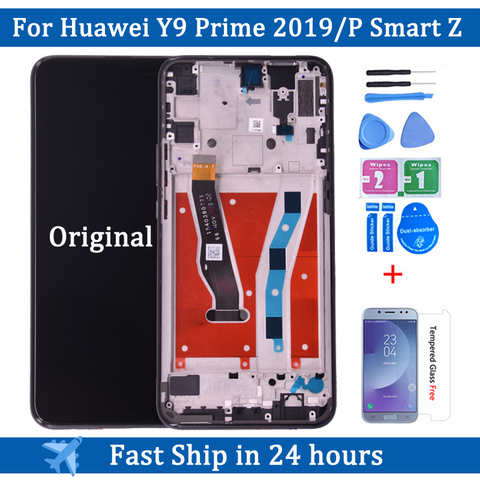 ЖК-дисплей 6,59 дюйма для Huawei Y9 Prime 2019 с сенсорным экраном и дигитайзером в сборе с рамкой для Huawei P Smart Z LCD 1005001516453930