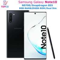 Оригинальный телефон Samsung Galaxy Note10 N9700, 256 ГБ, Note 10, две SIM-карты, Snapdragon 855 восемь ядер, 6,3-дюймовый экран, тройная камера, 8 ГБ, NFC 1005001527926332