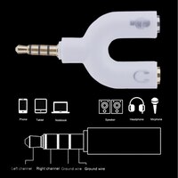 3,5 мм стерео аудио Y-разветвитель микрофон и аудио наушники 2-сторонний U-образный разъем наушники аксессуары для Xiaomi Samsung 1005001531108884