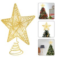 Золотые блестящие украшения для рождественской елки, железные звезды, рождественские украшения для дома, украшения для рождественской елки, новый год 2021, Рождество 1005001551925888