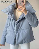 Женская куртка с хлопковой подкладкой WOTWOY, укороченная зимняя куртка оверсайз, плотная Повседневная Верхняя одежда 1005001552789783