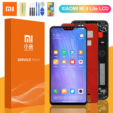 Оригинальный дисплей 6,26 дюйма для Xiaomi Mi 8 Lite, ЖК-дисплей, сенсорный экран, дигитайзер в сборе с рамкой для Mi8 Lite Mi 8 Lite, ЖК-дисплей 1005001561051809