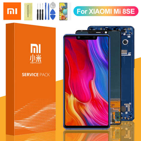 100% Оригинальный дисплей для Xiaomi Mi 8 SE, ЖК-дисплей с сенсорным экраном и дигитайзером в сборе с рамкой для Xiaomi Mi 8 se, ЖК-экран 1005001562104973