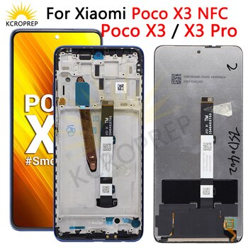 Оригинальный ЖК-дисплей 6,67 дюйма для Xiaomi Poco X3, сенсорная панель, дигитайзер с рамкой для Xiaomi Poco X3 NFC / Poco x3 Pro, ЖК-дисплей 1005001579577414