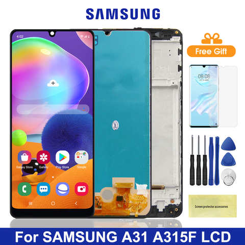 Сменный экран A31 A315 A315F для Samsung Galaxy A31 A315, ЖК-дисплей с сенсорным экраном и дигитайзером в сборе с рамкой 1005001586522972