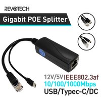 Гигабитный PoE сплиттер Micro USB/Type-C/DC IEEE 802.3af 10/100 Мбит/с Power over Ethernet для IP-камеры и Raspberry PI 1005001603855512
