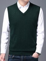 2022 Высококачественный новый осенне-зимний модный брендовый вязаный жилет без рукавов, пуловер, мужские повседневные свитера, дизайнерская шерстяная мужская одежда 1005001622103122