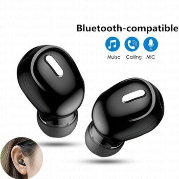 Беспроводные мини-наушники Bluetooth 5,0, спортивные наушники-вкладыши с микрофоном, гарнитура громкой связи, наушники для Samsung, Huawei, всех телефонов 1005001624978608
