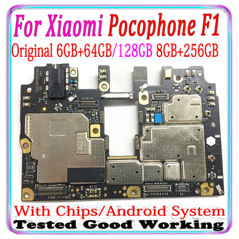256 Гб телефон для Xiaomi Pocophone Poco F1 материнская плата 128 Гб 64 Гб логическая плата оригинальная разблокированная материнская плата ОС Android 1005001626882164