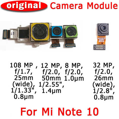 Оригинальная фронтальная и задняя камеры для Xiaomi Mi Note 10 модуль основной фронтальной камеры гибкий кабель запасные части 1005001628378515