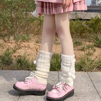Гетры женские, шерстяные, вязаные, Осенние, зимний Утеплитель для ног, носки, японский стиль 1005001632015556