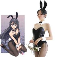 Seishun Buta Yarou wa Bunny Girl Senpai no Yume wo Minai косплей костюм на Хэллоуин для девочек сексуальный милый кролик из искусственной кожи 1005001632841070