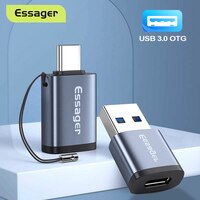 Адаптер Essager USB 3.0 Type-C OTG, переходник Type C USB C «папа»-USB «мама» для Macbook Xiaomi Samsung S20 USBC OTG коннектор 1005001633346117