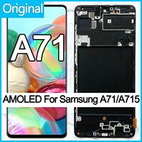 ЖК-дисплей AMOLED 6,7 дюйма для Samsung Galaxy A71, сенсорный дигитайзер в сборе, сменный ЖК-дисплей для Samsung A71, A715 A715FD 1005001634162298