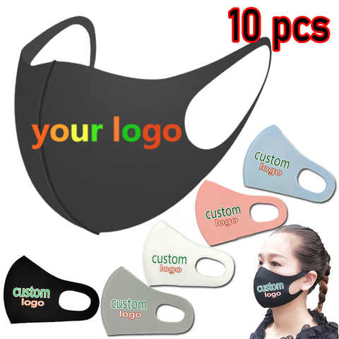 10 шт. индивидуальные маски под заказ, Индивидуальные дизайнерские черные моющиеся маски для лица, индивидуальные подарки, рекламные деловые подарки 1005001638866005