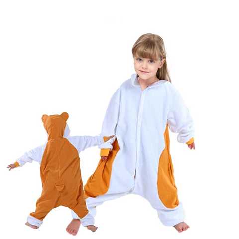 Детский комбинезон-кигуруми в виде хомяка на молнии, мультяшный костюм для косплея на Хэллоуин, цельные пижамы, рождественский подарок, одежда для сна, енот, кигуруми 1005001639265661