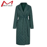 Женское длинное пальто с ромбовидным узором 1005001640212214
