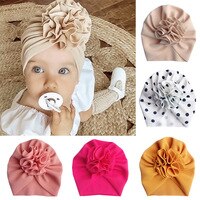 Симпатичная цветочная ткань, оболочка для головы для младенцев, детская шапочка для новорожденных, детская шапочка для 0-18 м 1005001648284796