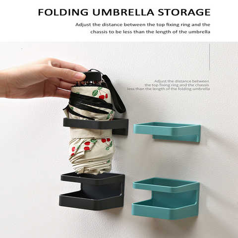 Популярная Бытовая многоцветная стойка для хранения зонтиков настенная пластиковая стойка для зонта многофункциональная стойка для хранения в ванной комнате 1005001658954241