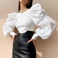 Женская блузка Hirigin OL с длинными рукавами-фонариками 1005001671694545